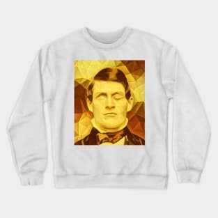 Phineas Gage Golden Portrait | Phineas Gage Artwork 9 Crewneck Sweatshirt